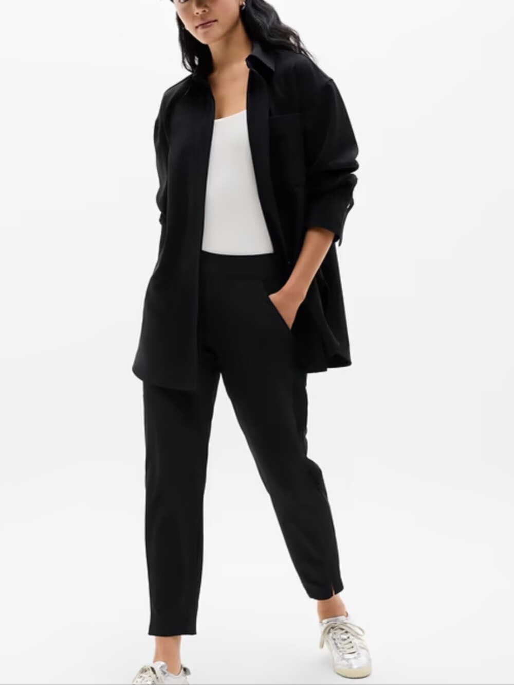 Athleta Black Brooklyn Mid Rise Ankle Pant Size 24